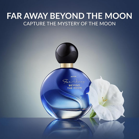 Avon Far Away Beyond the Moon Eau de Parfum 50ml, Wild Cherry and Sandalwood, Long Lasting Scent, Perfect for Any Occasion, Cruelty Free